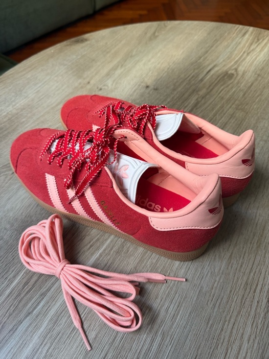 adidas Shoes - NEVER USED - Adidas Women’s Suede Sneakers in Red & Pink
